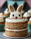 Adorable bunny cake pops for Easter Royalty Free Stock Photo