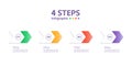 1 adorable business infographic-4 steps-arrow-timeline-concept