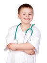 Adorable child with doctor uniform