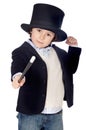 Adorable child dress of illusionist with hat