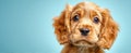 The adorable cocker spaniel puppy with expressive blue eyes.AI generated image Royalty Free Stock Photo