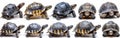 Adorable Greek Tortoise Collection: Isolated on White Background - Panoramic Banner with AI Generated Image