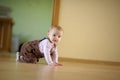 Adorable crawling baby girl Royalty Free Stock Photo