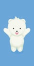 Adorable and cute baby polar bear