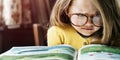 Adorable Cute Girl Reading Storytelling Concept Royalty Free Stock Photo