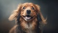 Adorable cute happy alive dog realistic graphic illustration background