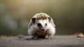 Adorable cute hedgehog isolated on white background, animals and wildlife wallpaper, Royalty Free Stock Photo