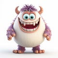 Adorable 3d Animated Monster With Bold Facial Expressions