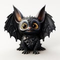 Adorable 3d Clay Render Of A Cute Bat With Big Eyes