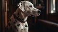 A Dalmatian sitting obediently while waiting for a treat created with Generative AI