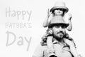 Adorable daughter and father portrait, Father`s day concept Royalty Free Stock Photo