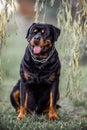 Adorable Devoted Purebred Rottweiler Royalty Free Stock Photo