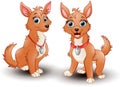 Adorable dogs cartoon