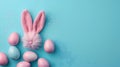 Adorable Easter Bunny with Pastel Eggs Royalty Free Stock Photo