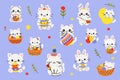 Adorable Easter Cats and Eggs Seamless Pattern Royalty Free Stock Photo