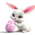 adorable easter rabbit, AI generated