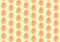 Cute face white eggs cartoon pattern