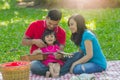 Adorable family on picnic