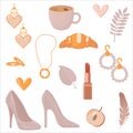 Cute fashionable set with jewelry Royalty Free Stock Photo