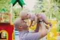 Adorable father and daughter have fun together Royalty Free Stock Photo