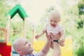 Adorable father and daughter have fun together Royalty Free Stock Photo