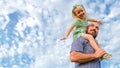 Adorable father daughter portrait, happy family, father`s day Royalty Free Stock Photo