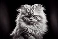 Adorable fluffy pet cat portrait