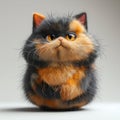 Adorable Fluffy Tortoiseshell Cat with Big Eyes. Generative ai