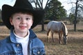 Adorable Four Year Old Cowboy Royalty Free Stock Photo