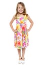 Adorable girl child in floral frock