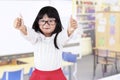 Adorable girl in kindergarten class Royalty Free Stock Photo