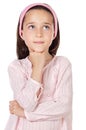 Adorable girl thinking Royalty Free Stock Photo