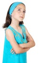 Adorable girl thinking Royalty Free Stock Photo