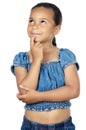 Adorable girl thinking Royalty Free Stock Photo