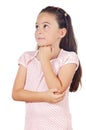 Adorable girl thinking Royalty Free Stock Photo