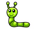 Funny Green Worm Royalty Free Stock Photo