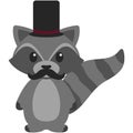 Hipster Nerdy Geeky Woodland Raccoon Illustration