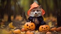 Adorable Halloween Fox Costume for Autumn Celebrations AI Generated