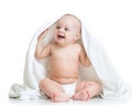 Adorable happy baby boy in towel Royalty Free Stock Photo