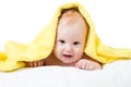 Adorable happy baby in towel Royalty Free Stock Photo