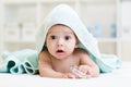 Adorable happy baby in towel Royalty Free Stock Photo