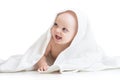 Adorable happy baby in towel Royalty Free Stock Photo