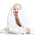 Adorable happy baby in towel Royalty Free Stock Photo