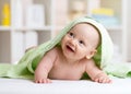 Adorable happy baby in towel Royalty Free Stock Photo