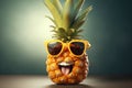 Adorable Happy pineapple character. Generate AI