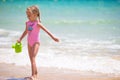 Adorable happy smiling little girl on beach Royalty Free Stock Photo