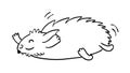 Adorable hedgehog doodle with friendly spikes, vector design Generative AI Royalty Free Stock Photo