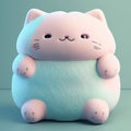 Cute Squishy Cat Plush Toy Illustration