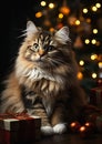 Feline Festivities: A Portrait of a Playful Kitten Ready to Take