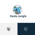 Adorable Koala Tree Marsupial Animal Zoo Cartoon Mascot Logo Royalty Free Stock Photo